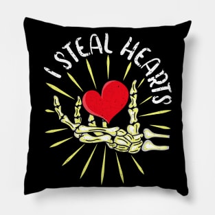 I Steal Hearts Skeleton Hand Valentines Day Funny Pajama Pillow