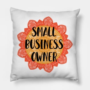 Small Business Owner Mandala Design Pillow