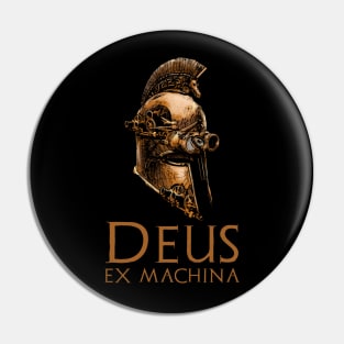 Deus Ex Machina - Steampunk Ancient Greek Warrior Helmet Pin