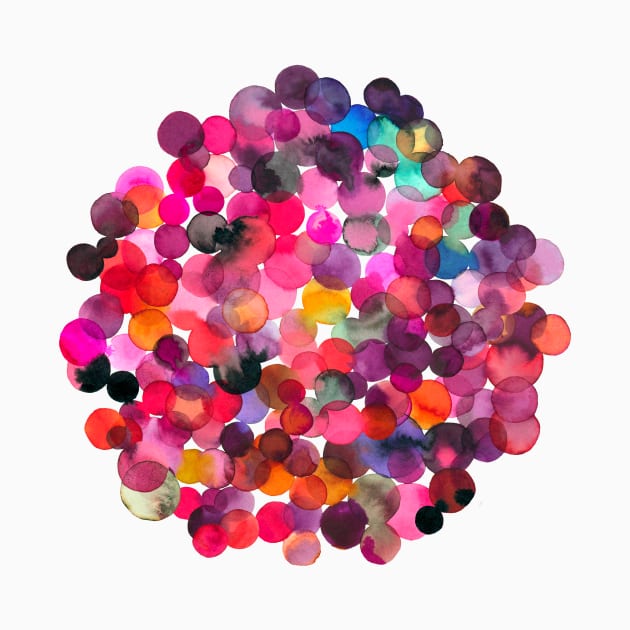 Overlapped Watercolor Dots by ninoladesign