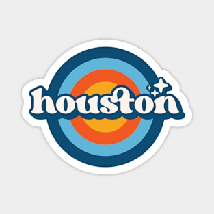 Vintage Houston Sunset Seal // Retro City Emblem for Houston, Texas Magnet