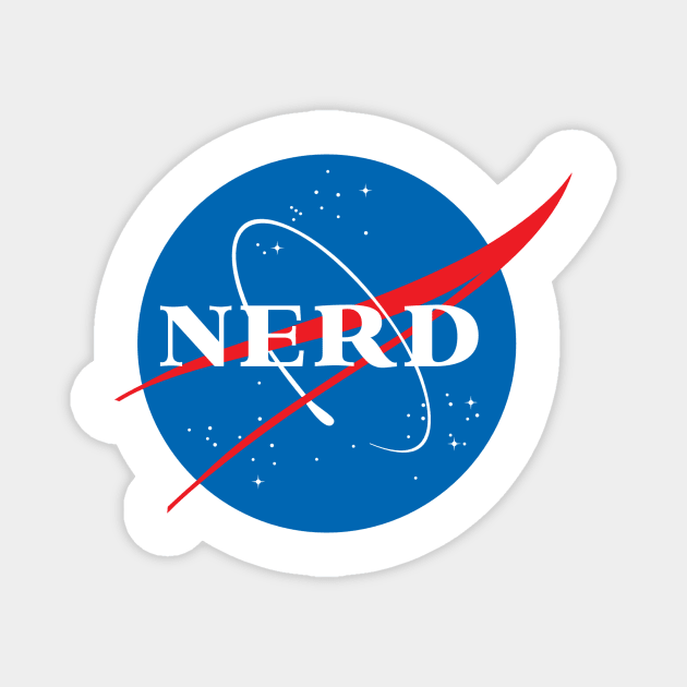 Nerd NASA Logo Geek Space Humor Magnet by ballhard