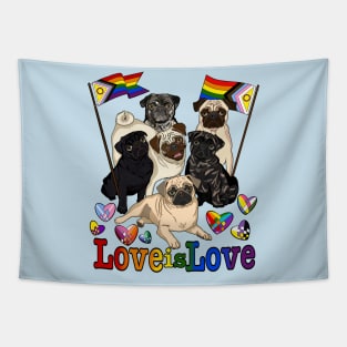 Pugs for Pride Tapestry