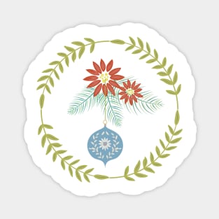 Retro Floral Ornament Magnet