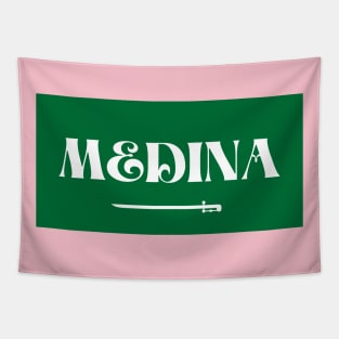 Medina City in Saudi Arabian Flag Tapestry