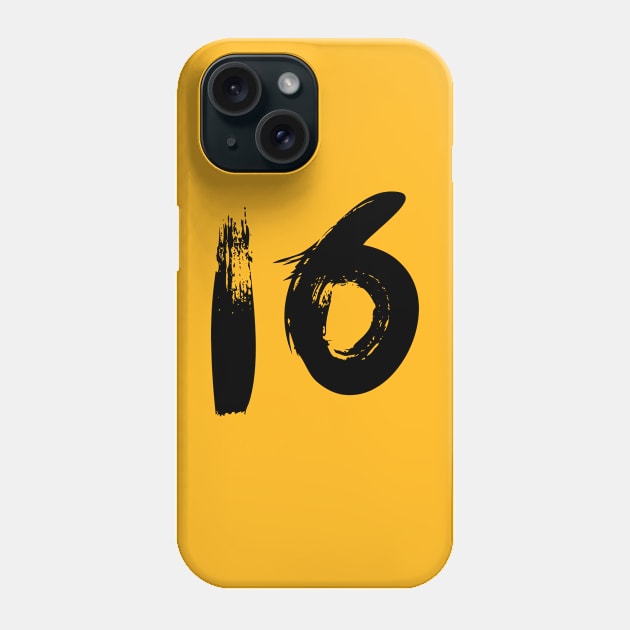 Number 16 Phone Case by Erena Samohai