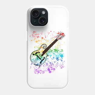 Mandolin Mandolinist Rainbow Colours Folk Musician Phone Case