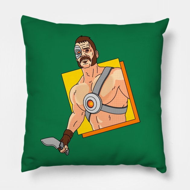 Mortal Kombat - Kano Pillow by BryanWestArt