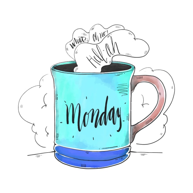 Monday coffee mug by Misfit04