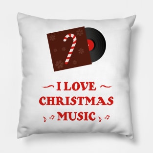 Funny I Love Christmas Music | Gift Ideas | Candy Cane Pillow