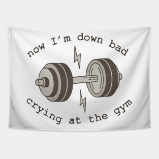 Down Bad Crying at the Gym Tapestry