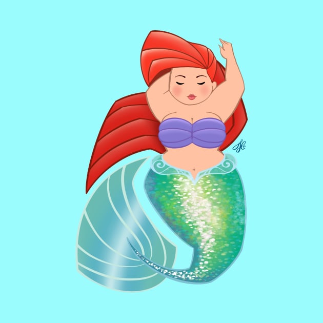 Fluffy Mermaid by Toni Tees
