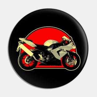 2004 Kawasaki Ninja ZX-10R Retro Red Circle Motorcycle Pin