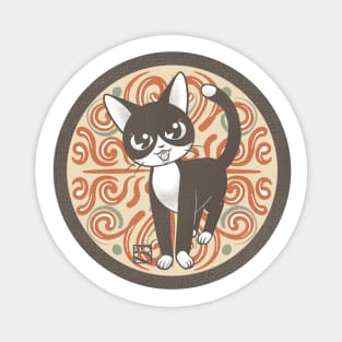 Cute black and white cat Magnet
