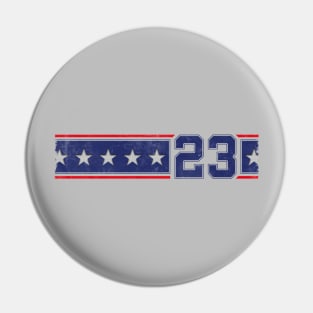 Retro USA Banner Number 23 Pin