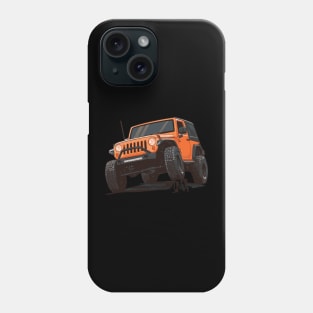 Jeep Wrangler Orange Phone Case