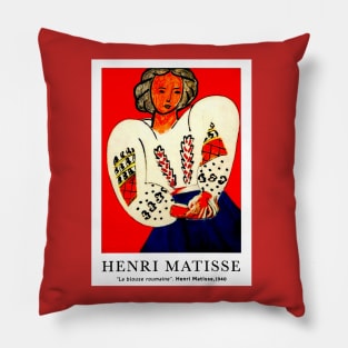 Matisse Modern Art Whimsical  Young Woman Abstract Print Pillow