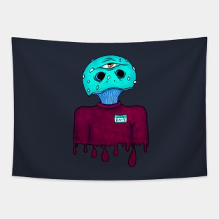 Drippy Dave is feeling blue Tapestry