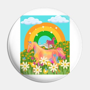 Horse lover t shirt Pin