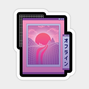 Japanese Retrowave Internet Page Magnet