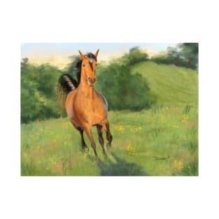 Horse Galloping in a Meadow T-Shirt