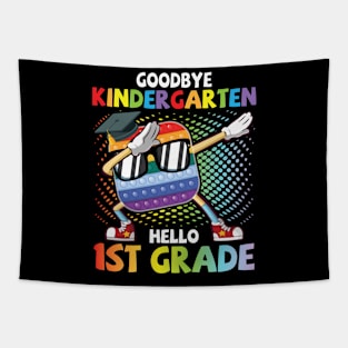 Pop It Student Dabbing Goodbye Kindergarten Hello 1st Grade Tapestry