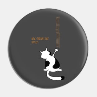 cat scratching Pin