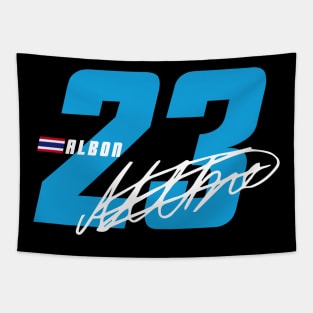 Alex Albon 23 Signature Number Tapestry