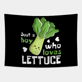 Lettuce Love: Just a Boy Who Loves Lettuce Tapestry