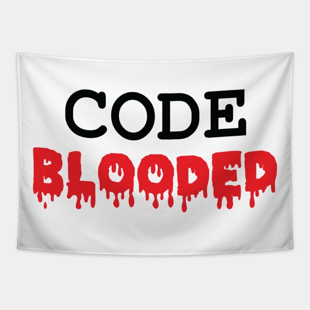 Code Blooded Angry Software Programmer Coder Tapestry by alltheprints