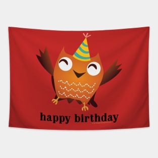 Happy Birthday Little Hoo! Tapestry