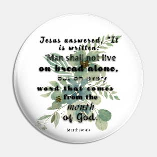 Matthew 4:4 Famous Bible Verse. Pin