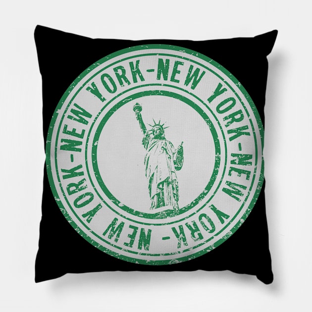 New York pride stamp Pillow by SerenityByAlex
