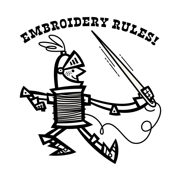 Embroidery Rules! by Jon Kelly Green Shop