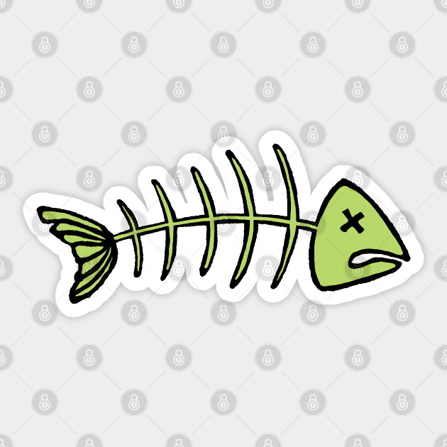 Dead Fish Skeleton - Fish Bones - Sticker | TeePublic Dead Fish Skeleton - Fish Bones - Sticker | TeePublic