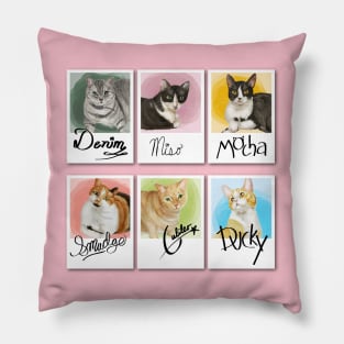 Watercolor Cats (recolored) Pillow
