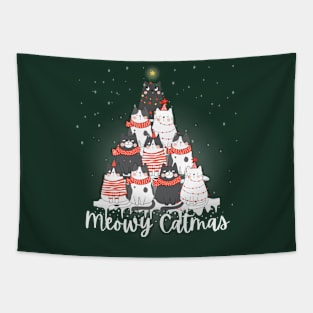 Meowy Catmas Tree Tapestry