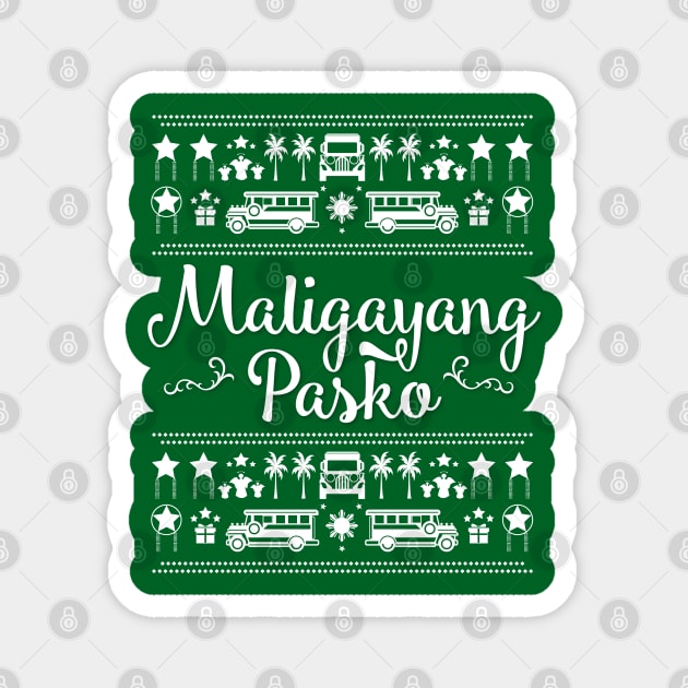 Maligayang Pasko Green Version Magnet by Design_Lawrence