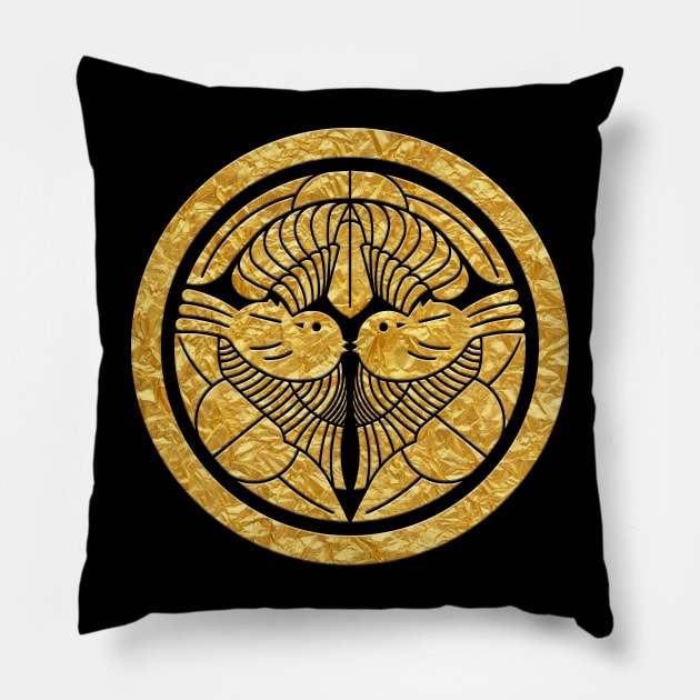 Japanese Mon Uesugi Sasa Pillow by Takeda_Art