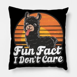 llama fun fact i dont care Pillow