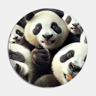 Panda Bear Wild Nature Funny Happy Humor Photo Selfie Pin