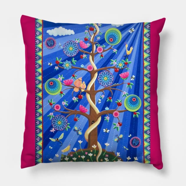 Mandala Tree of Life Pillow by SoozieWray