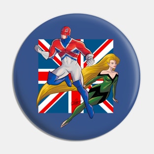 Captain Britain and Meggan Pin