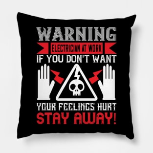 Electrician Warning Pillow