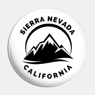 Sierra Nevada California - Sierra Nevada Ski Snowboard Mountain California Yosemite Travel Pin