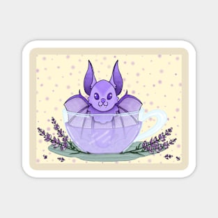 Lavander Tea Bat Magnet