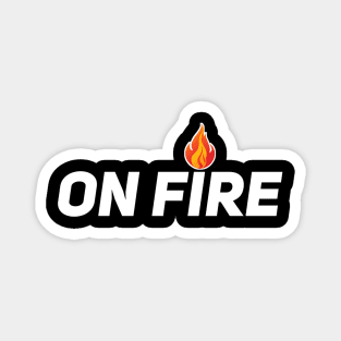 On Fire Text Magnet