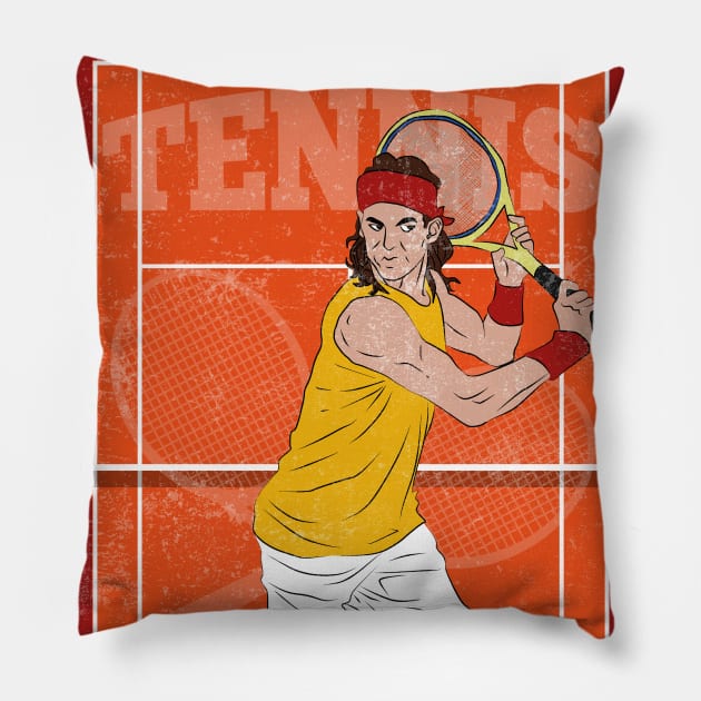 Nadal Tennis Hero Player Pillow by TEEWEB