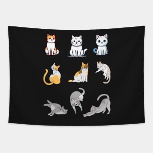 Orange Tabby Cat Funny kitty Striped Cat sticker emoji  - Classic Vintage Summer Tapestry
