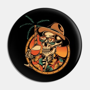 Holiday skull Pin